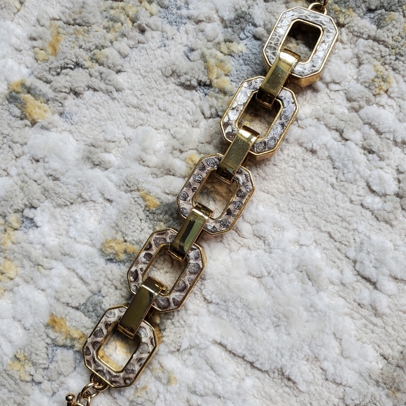 Ann Taylor Gold Tone Snake Embossed Bracelet - Picture 4 of 9
